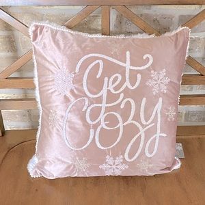 Cozy Pink Holiday Pillow